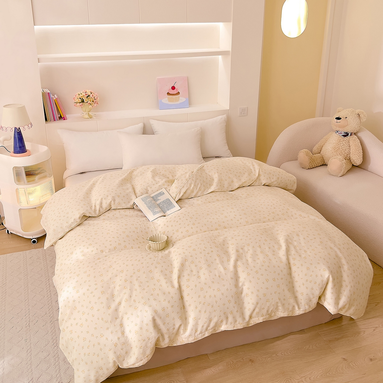 91家纺网 家纺一手货源 找家纺 DoDo 兜兜 2026新款全棉纯棉小温暖双层纱单被套单品被套被套单件（可定做尺寸） 邂逅-黄