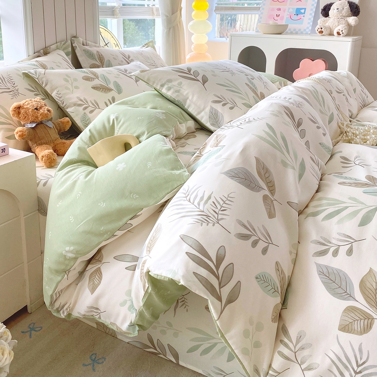 91家纺网 家纺一手货源 找家纺 （总）金丝兔 2026新款ins新疆全棉印花小清新纯棉单被套（提供买家秀和质检报告）