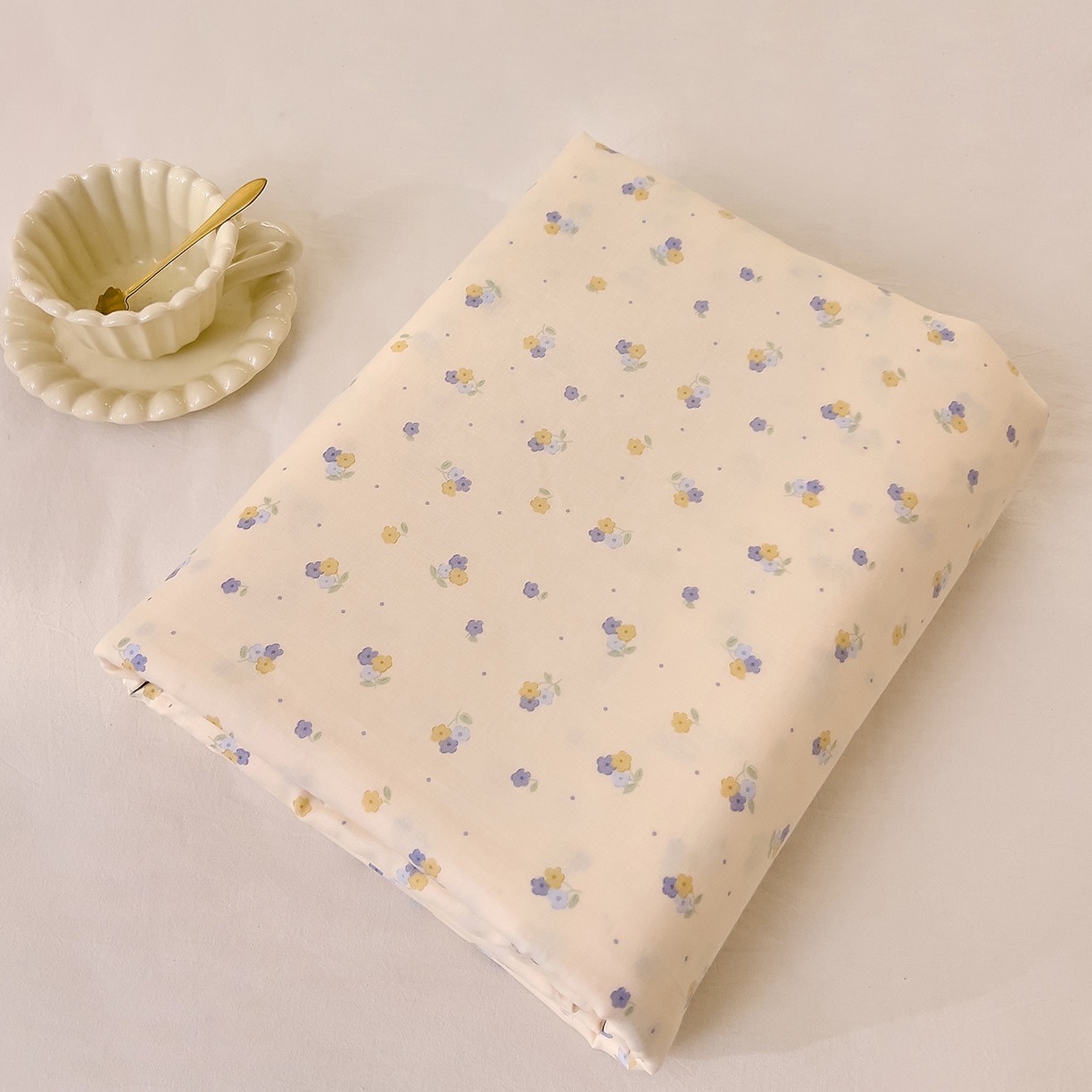 91家纺网 家纺一手货源 找家纺 DoDo 兜兜 2026新款全棉纯棉小温暖双层纱单被套单品被套被套单件（可定做尺寸） 柚香