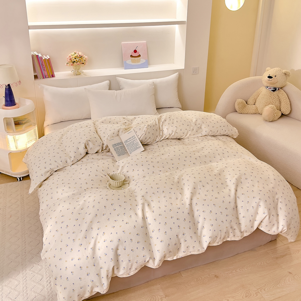 91家纺网 家纺一手货源 找家纺 DoDo 兜兜 2026新款全棉纯棉小温暖双层纱单被套单品被套被套单件（可定做尺寸） 柚香