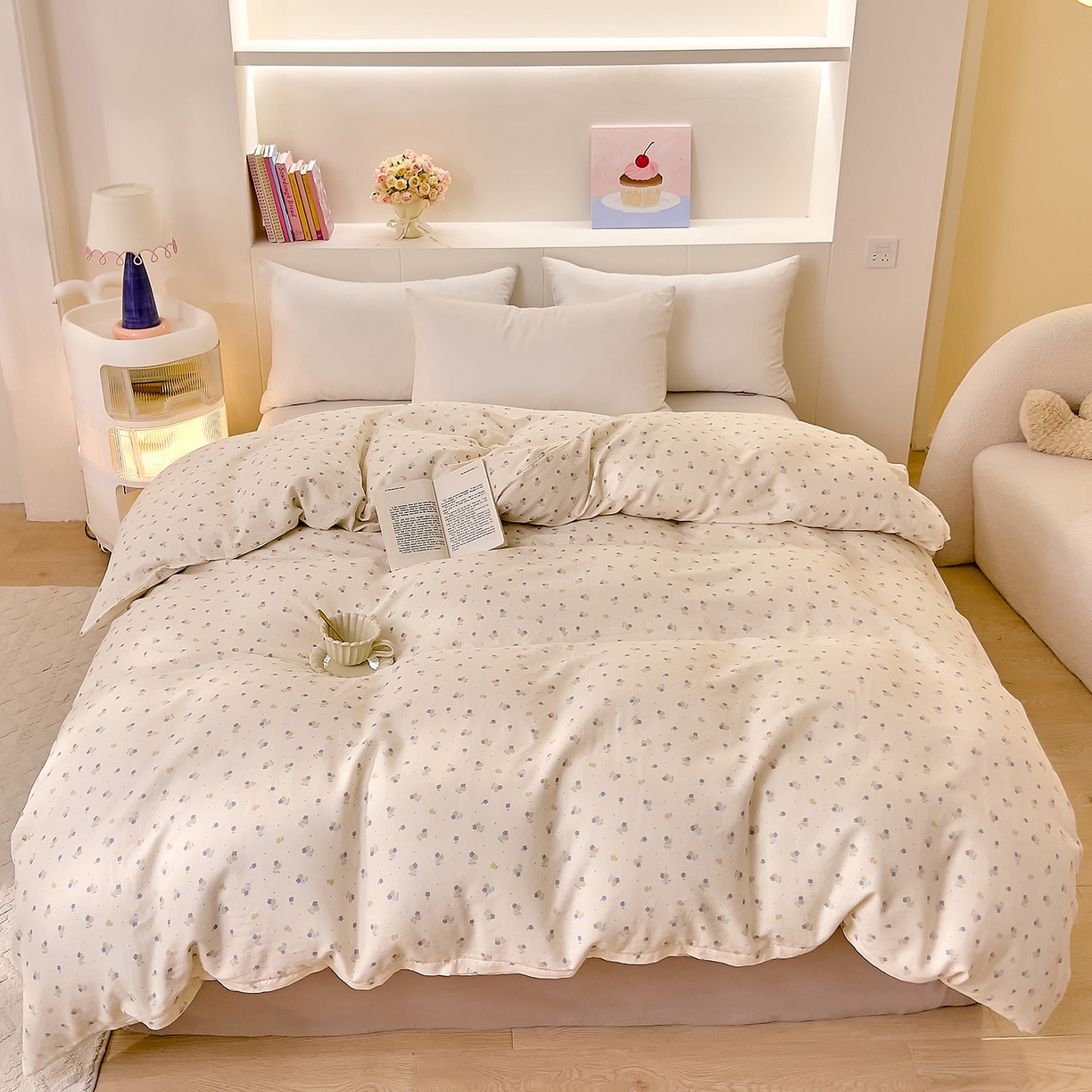 91家纺网 家纺一手货源 找家纺 DoDo 兜兜 2026新款全棉纯棉小温暖双层纱单被套单品被套被套单件（可定做尺寸） 柚香