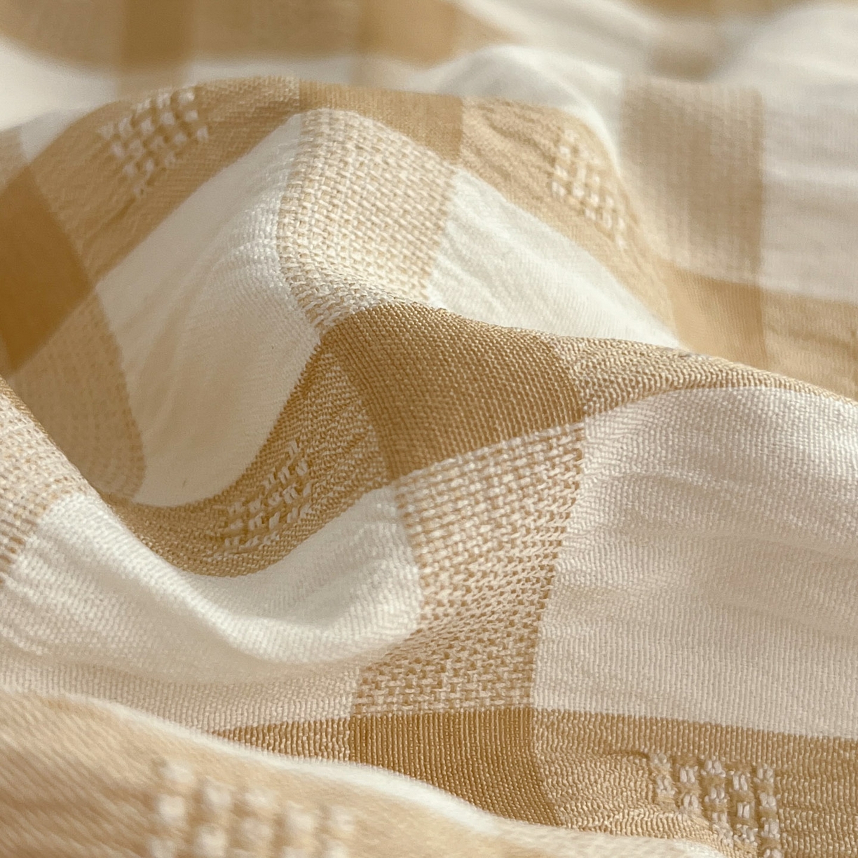 91家纺网 家纺一手货源 找家纺 乐卧家居 2026新款韩系千禧梦核复古回潮少女感格纹褶皱款荷叶边四件套 千禧-摩卡咖