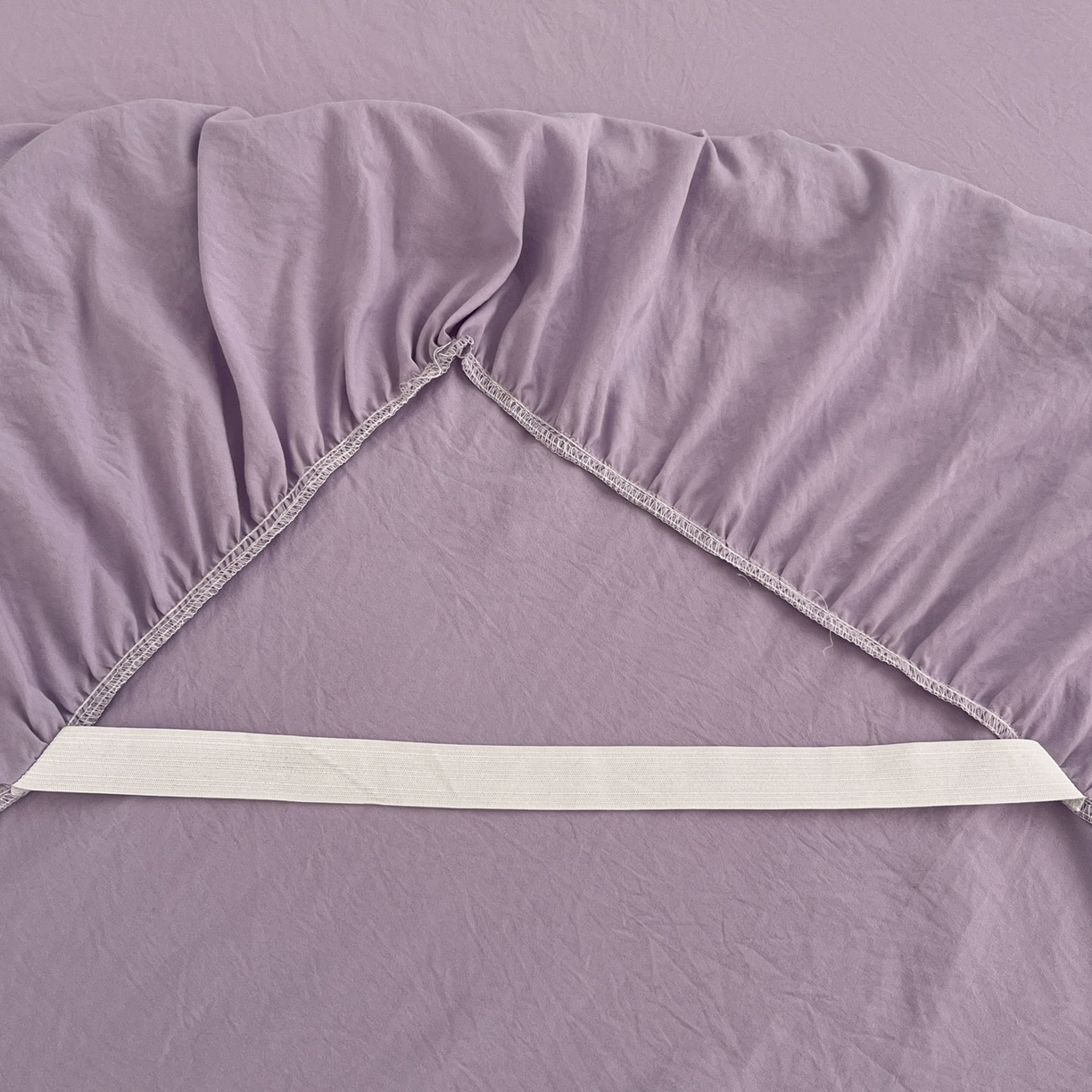 91家纺网 家纺一手货源 找家纺 乐卧家居 2026新款韩系千禧梦核复古回潮少女感格纹褶皱款荷叶边四件套 千禧-芋泥紫