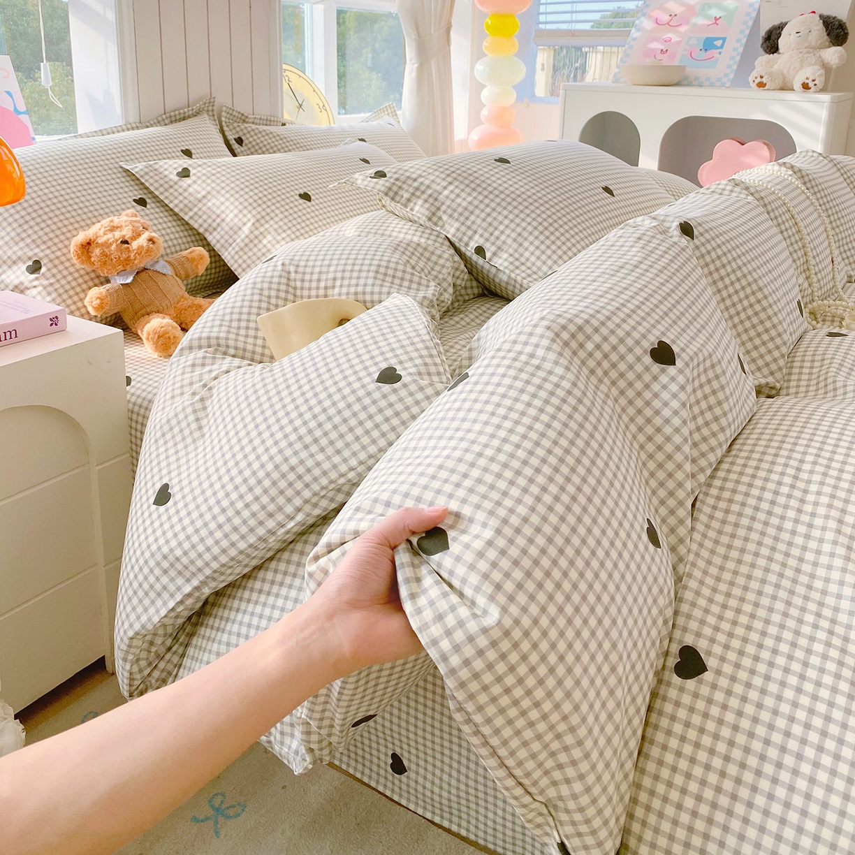 91家纺网 家纺一手货源 找家纺 （总）金丝兔 2026新款ins新疆全棉印花小清新纯棉单被套（提供买家秀和质检报告）