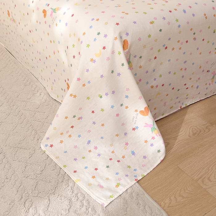 91家纺网 家纺一手货源 找家纺 （总）DoDo 兜兜 2026新款全棉纯棉小温暖双层纱系列单床单【可定做尺寸】