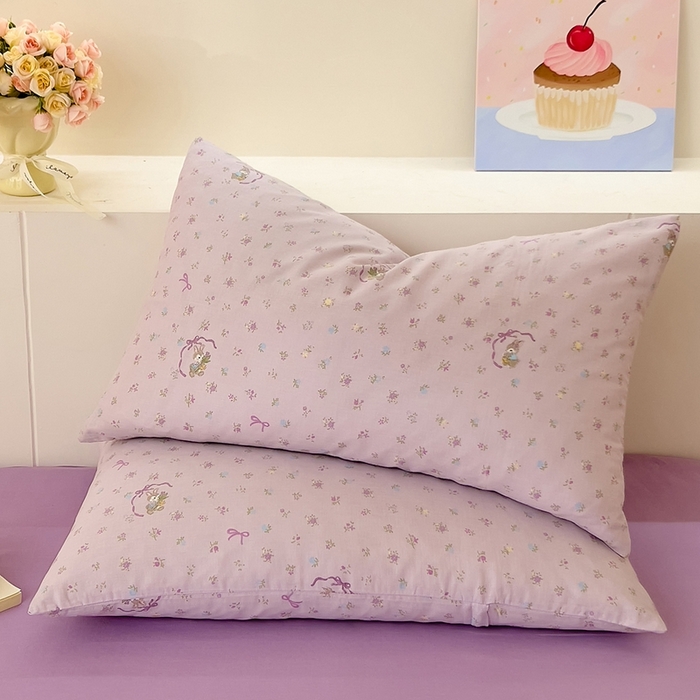 91家纺网 家纺一手货源 找家纺 DoDo 兜兜 2026新款全棉纯棉小温暖双层纱系列单床单【可定做尺寸】蝴蝶兔兔