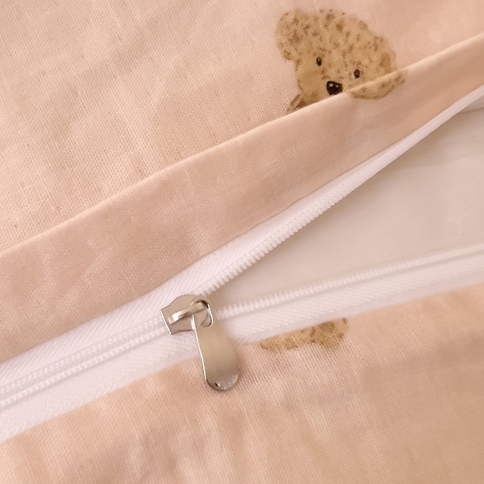 91家纺网 家纺一手货源 找家纺 DoDo 兜兜 2026新款全棉纯棉小温暖双层纱系列单床单【可定做尺寸】可可熊