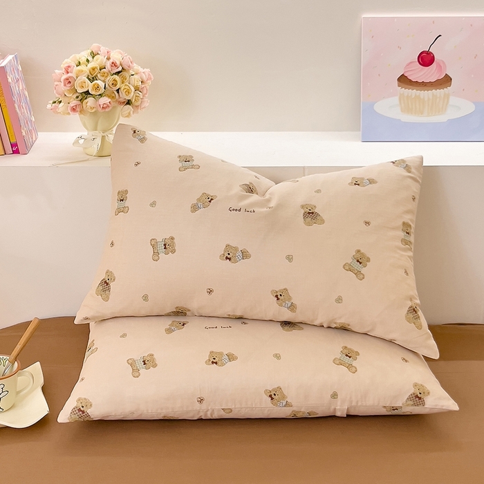 91家纺网 家纺一手货源 找家纺 DoDo 兜兜 2026新款全棉纯棉小温暖双层纱系列单床单【可定做尺寸】可可熊