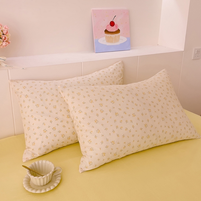 91家纺网 家纺一手货源 找家纺 DoDo 兜兜 2026新款全棉纯棉小温暖双层纱系列单床单【可定做尺寸】邂逅-黄