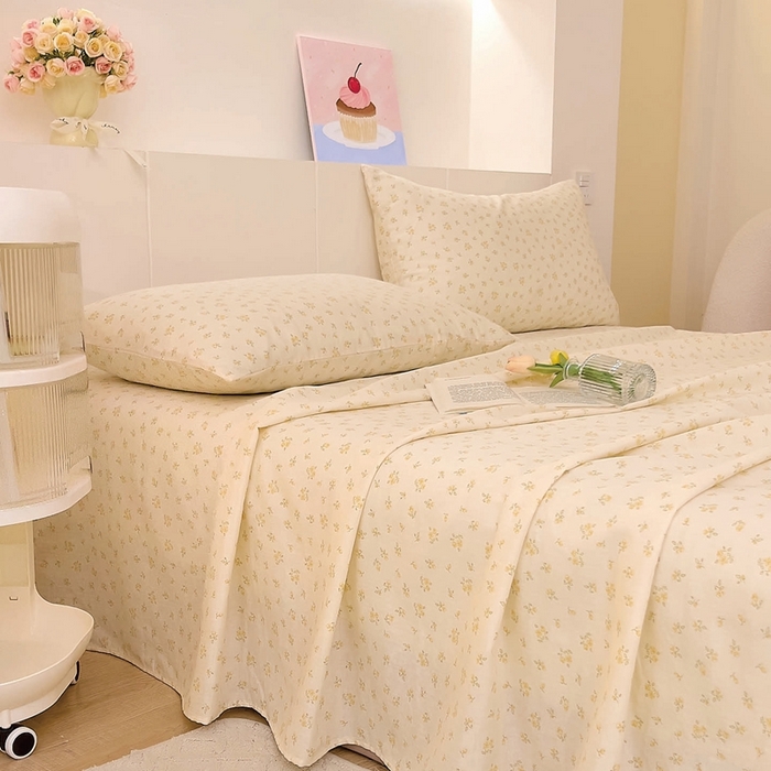 DoDo 兜兜 2026新款全棉纯棉小温暖双层纱系列单床单【可定做尺寸】邂逅-黄