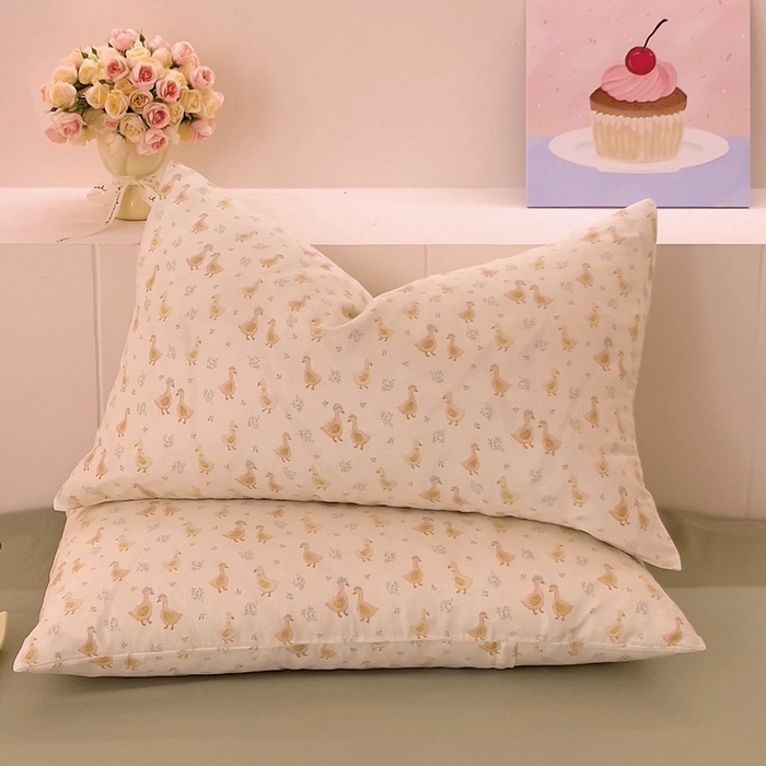 91家纺网 家纺一手货源 找家纺 （总）DoDo 兜兜 2026新款全棉纯棉小温暖双层纱系列单枕套【可定做尺寸】