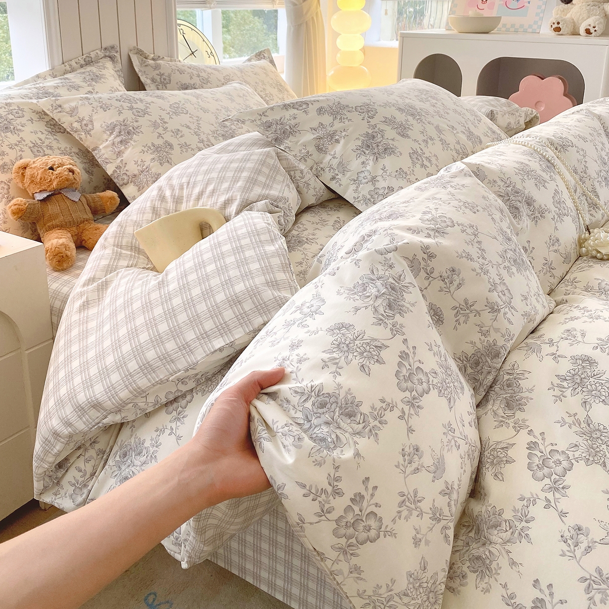 金丝兔 2026新款ins新疆全棉印花小清新纯棉单被套（提供买家秀和质检报告） 白山茶