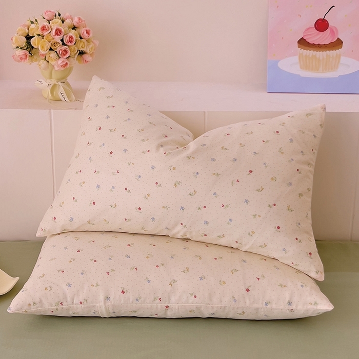 91家纺网 家纺一手货源 找家纺 （总）DoDo 兜兜 2026新款全棉纯棉小温暖双层纱系列单枕套【可定做尺寸】