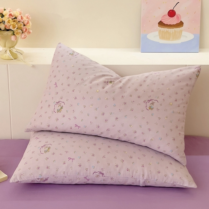 DoDo 兜兜 2026新款全棉纯棉小温暖双层纱系列单枕套【可定做尺寸】蝴蝶兔兔