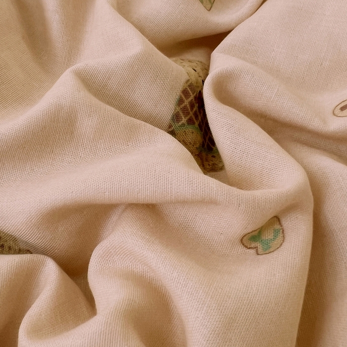 91家纺网 家纺一手货源 找家纺 DoDo 兜兜 2026新款全棉纯棉小温暖双层纱系列单枕套【可定做尺寸】可可熊