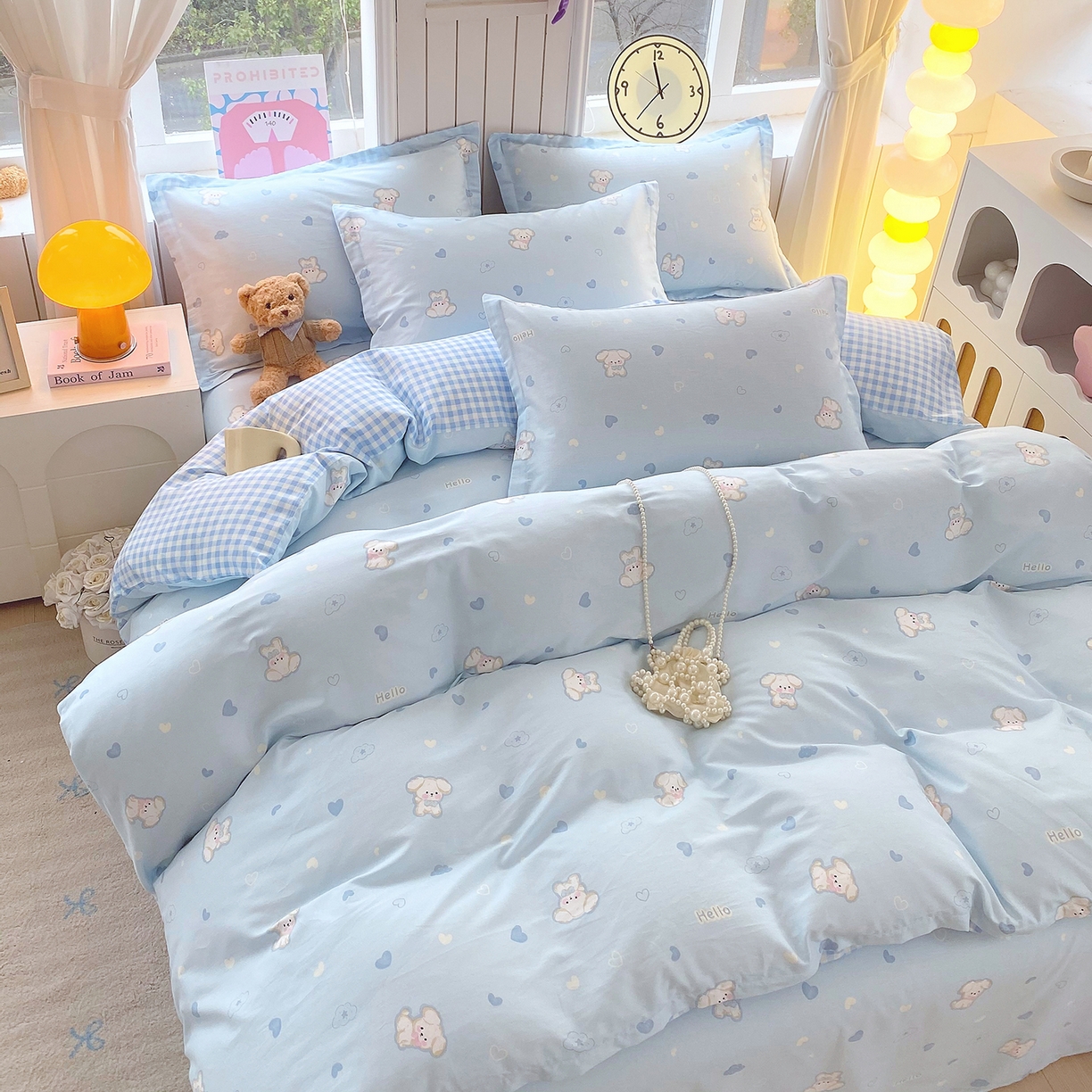 91家纺网 家纺一手货源 找家纺 金丝兔 2026新款ins新疆全棉印花小清新纯棉单被套（提供买家秀和质检报告） 哈基米