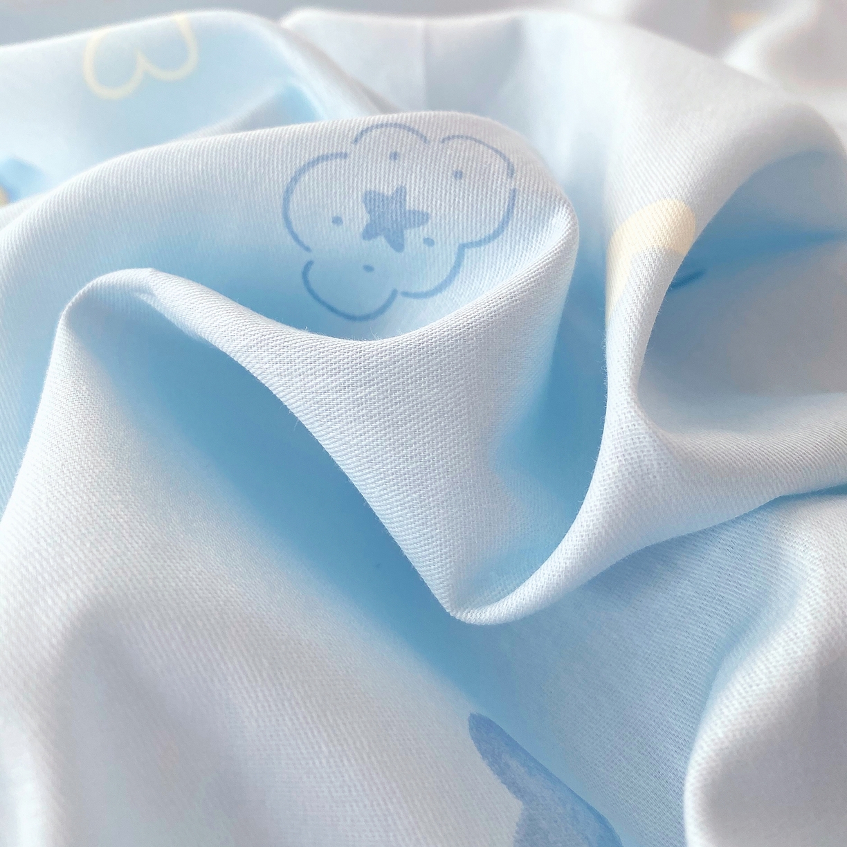 91家纺网 家纺一手货源 找家纺 金丝兔 2026新款ins新疆全棉印花小清新纯棉单被套（提供买家秀和质检报告） 哈基米