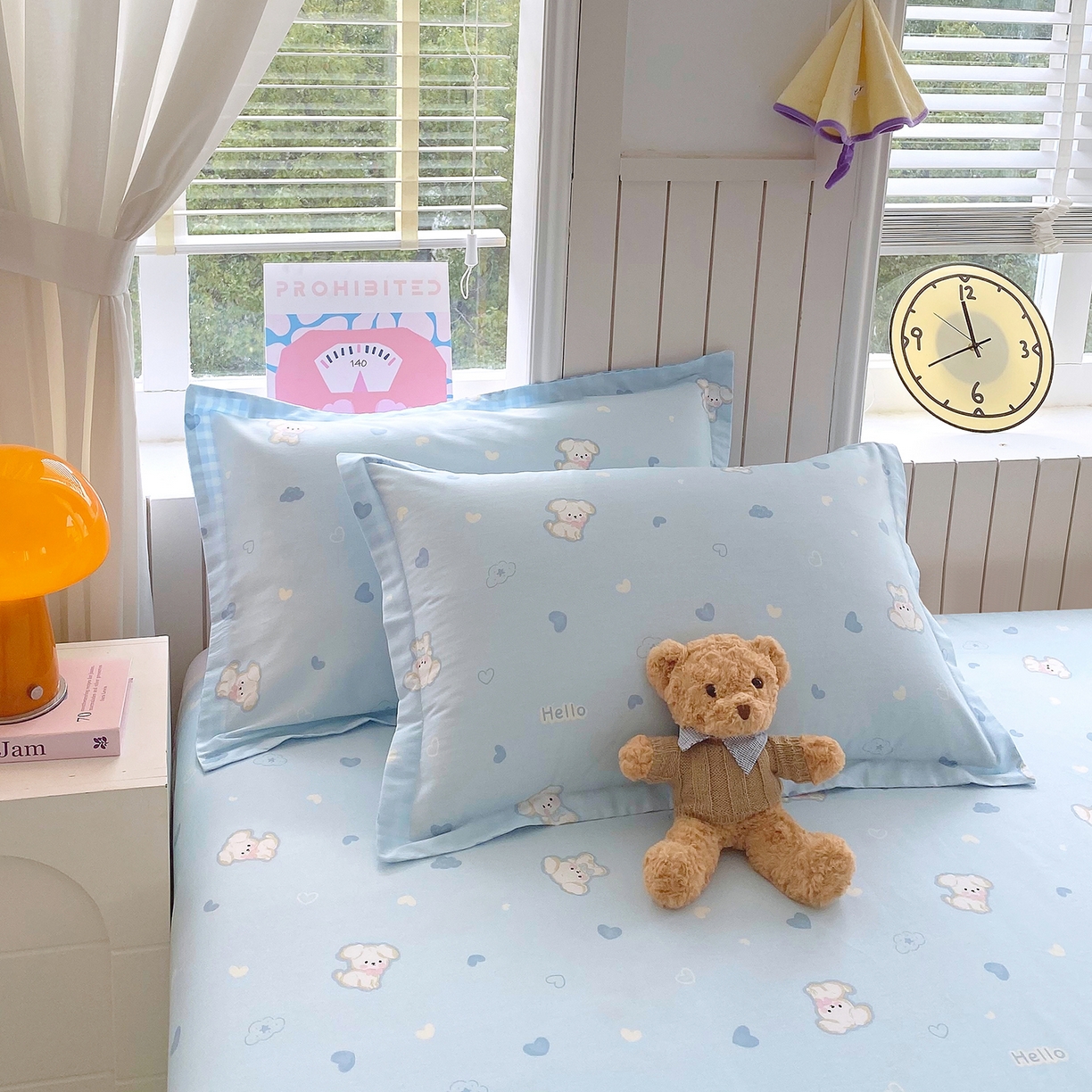 91家纺网 家纺一手货源 找家纺 金丝兔 2026新款ins新疆全棉印花小清新纯棉单被套（提供买家秀和质检报告） 哈基米