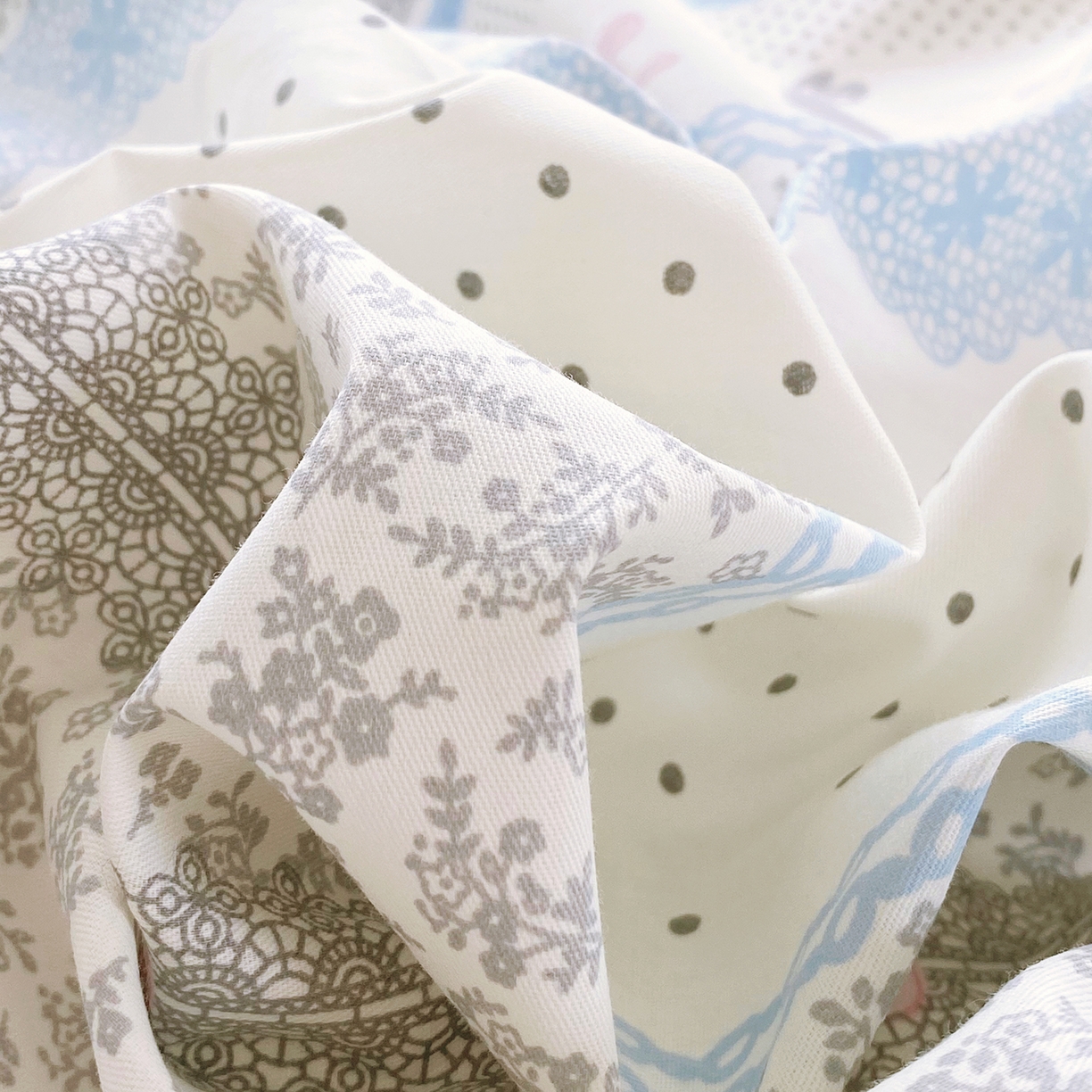 91家纺网 家纺一手货源 找家纺 金丝兔 2026新款ins新疆全棉印花小清新纯棉单被套（提供买家秀和质检报告） 海盐兔