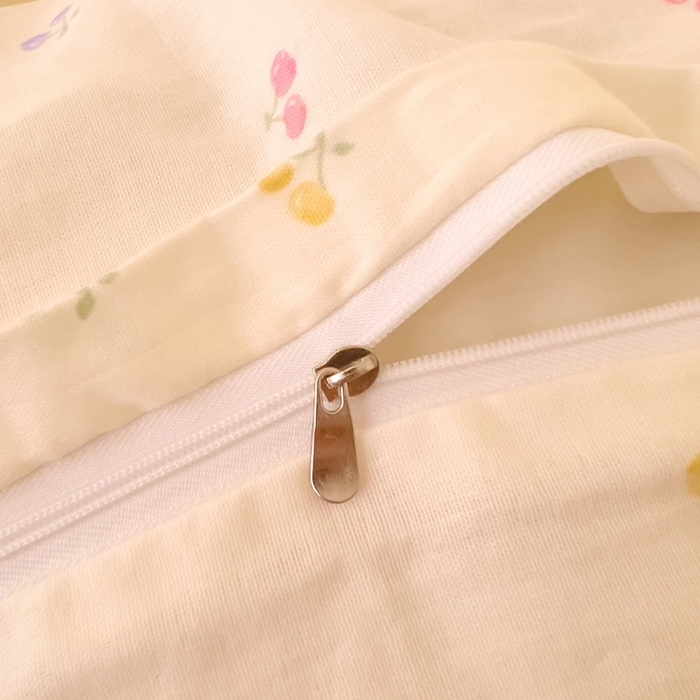 91家纺网 家纺一手货源 找家纺 DoDo 兜兜 2026新款全棉纯棉小温暖双层纱系列单枕套【可定做尺寸】五彩樱桃