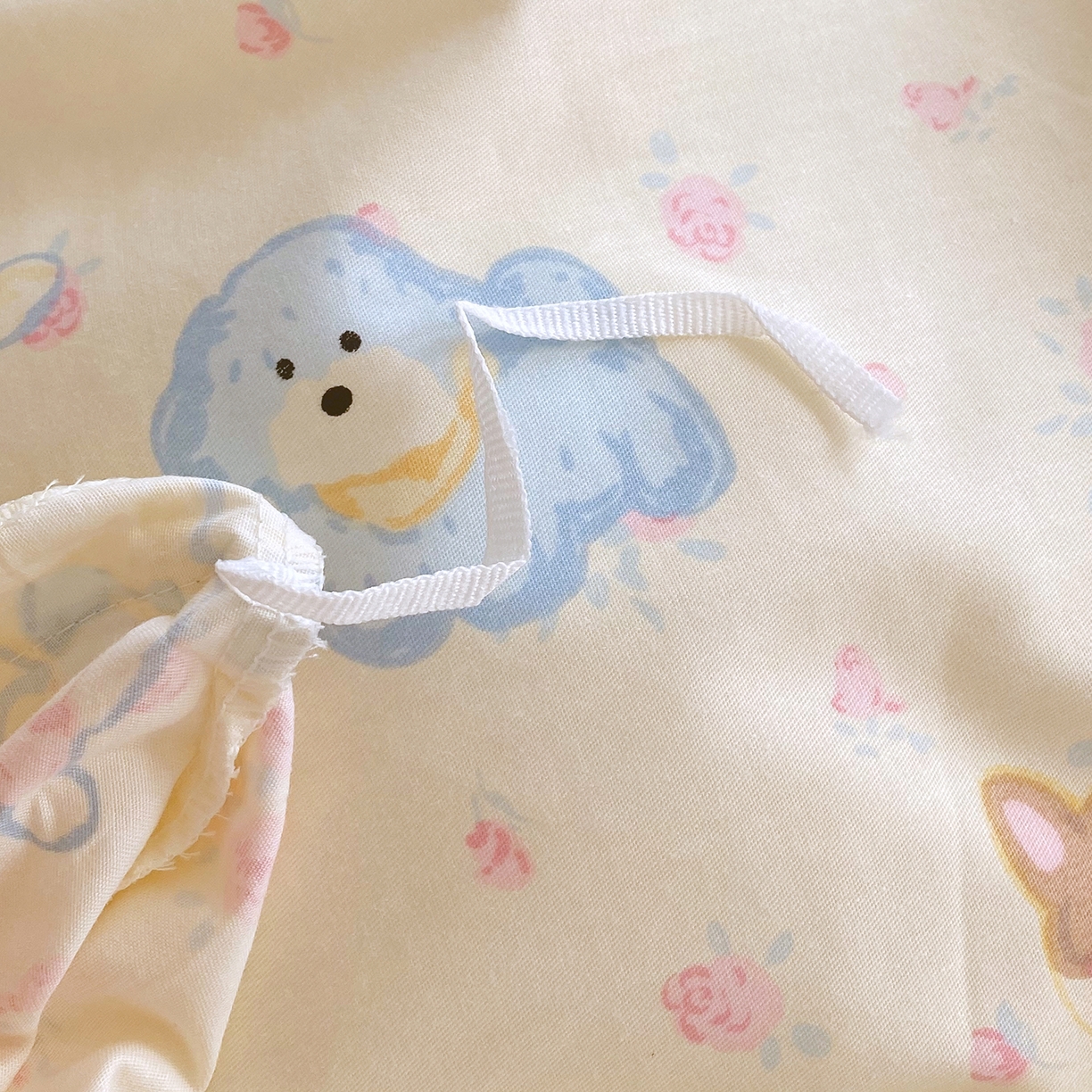 91家纺网 家纺一手货源 找家纺 金丝兔 2026新款ins新疆全棉印花小清新纯棉单被套（提供买家秀和质检报告） 萌宠乐园