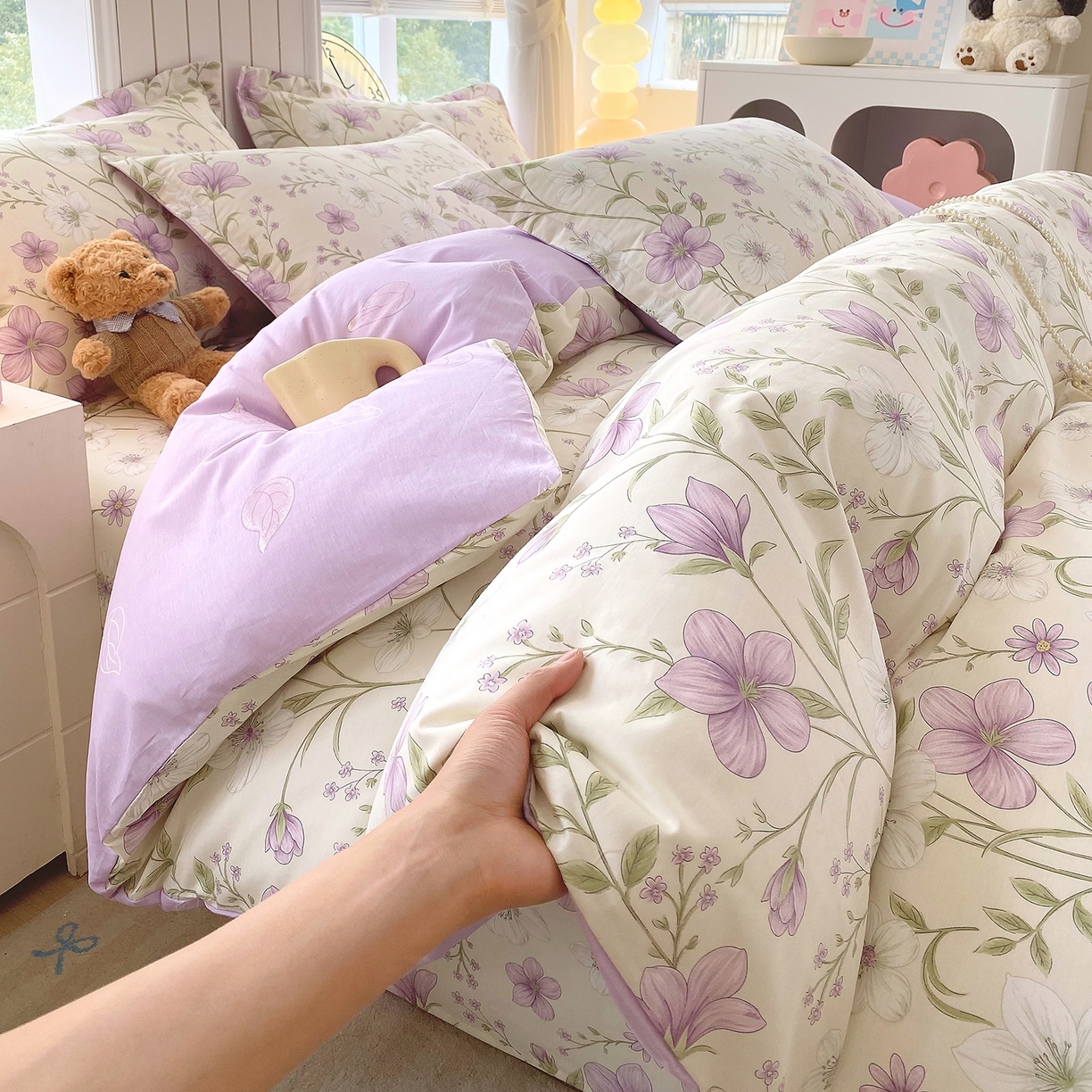 金丝兔 2026新款ins新疆全棉印花小清新纯棉单被套（提供买家秀和质检报告） 慕荷