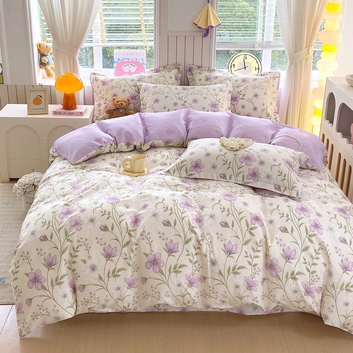 91家纺网 家纺一手货源 找家纺 金丝兔 2026新款ins新疆全棉印花小清新纯棉单被套（提供买家秀和质检报告） 慕荷