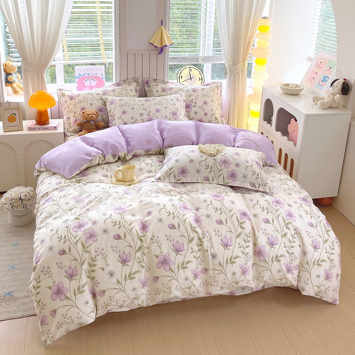 91家纺网 家纺一手货源 找家纺 金丝兔 2026新款ins新疆全棉印花小清新纯棉单被套（提供买家秀和质检报告） 慕荷