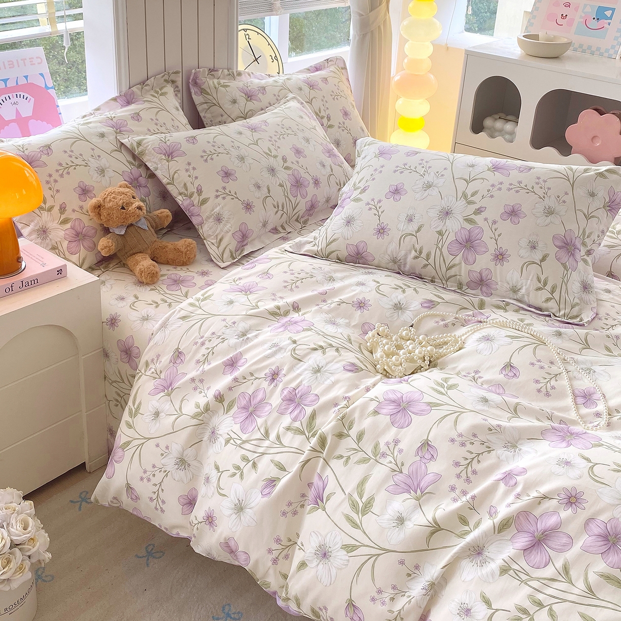 91家纺网 家纺一手货源 找家纺 金丝兔 2026新款ins新疆全棉印花小清新纯棉单被套（提供买家秀和质检报告） 慕荷