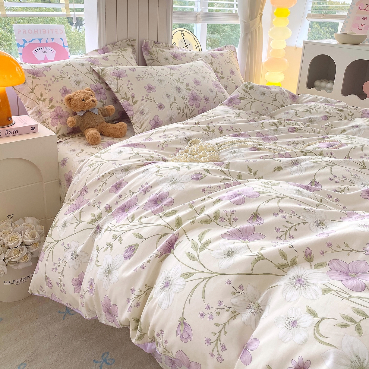 91家纺网 家纺一手货源 找家纺 金丝兔 2026新款ins新疆全棉印花小清新纯棉单被套（提供买家秀和质检报告） 慕荷