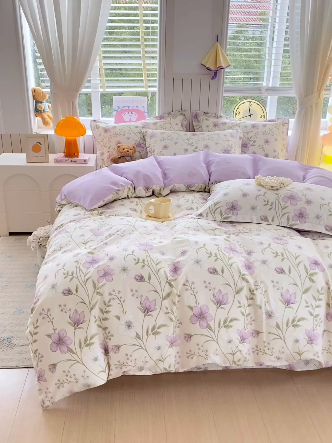 91家纺网 家纺一手货源 找家纺 金丝兔 2026新款ins新疆全棉印花小清新纯棉单被套（提供买家秀和质检报告） 慕荷