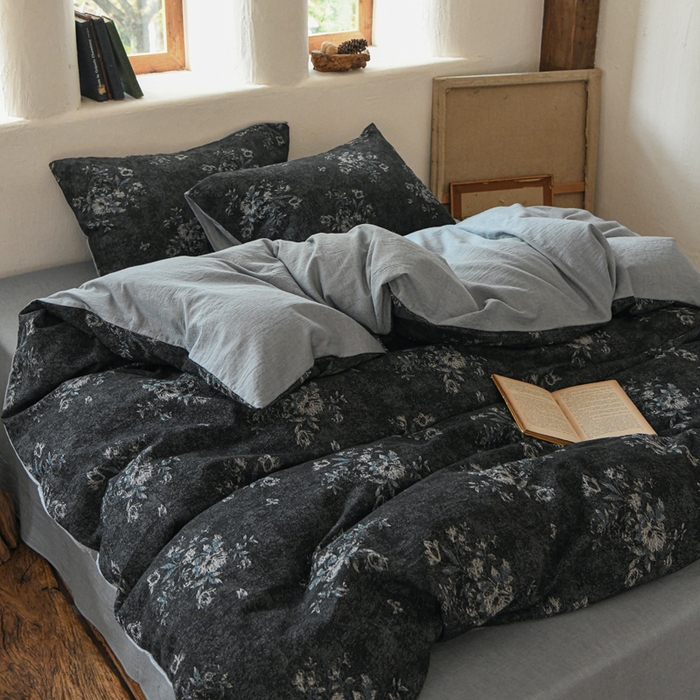 （总）松色家居 2026新款全棉水洗色织四件套-飞花集