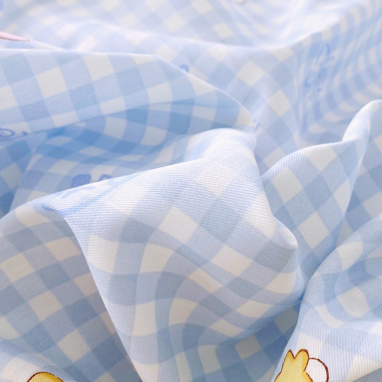 91家纺网 家纺一手货源 找家纺 金丝兔 2026新款ins新疆全棉印花小清新纯棉单被套（提供买家秀和质检报告） 甜梦精灵-蓝