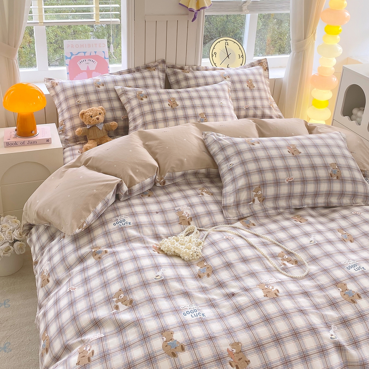 91家纺网 家纺一手货源 找家纺 金丝兔 2026新款ins新疆全棉印花小清新纯棉单被套（提供买家秀和质检报告） 星点漫语