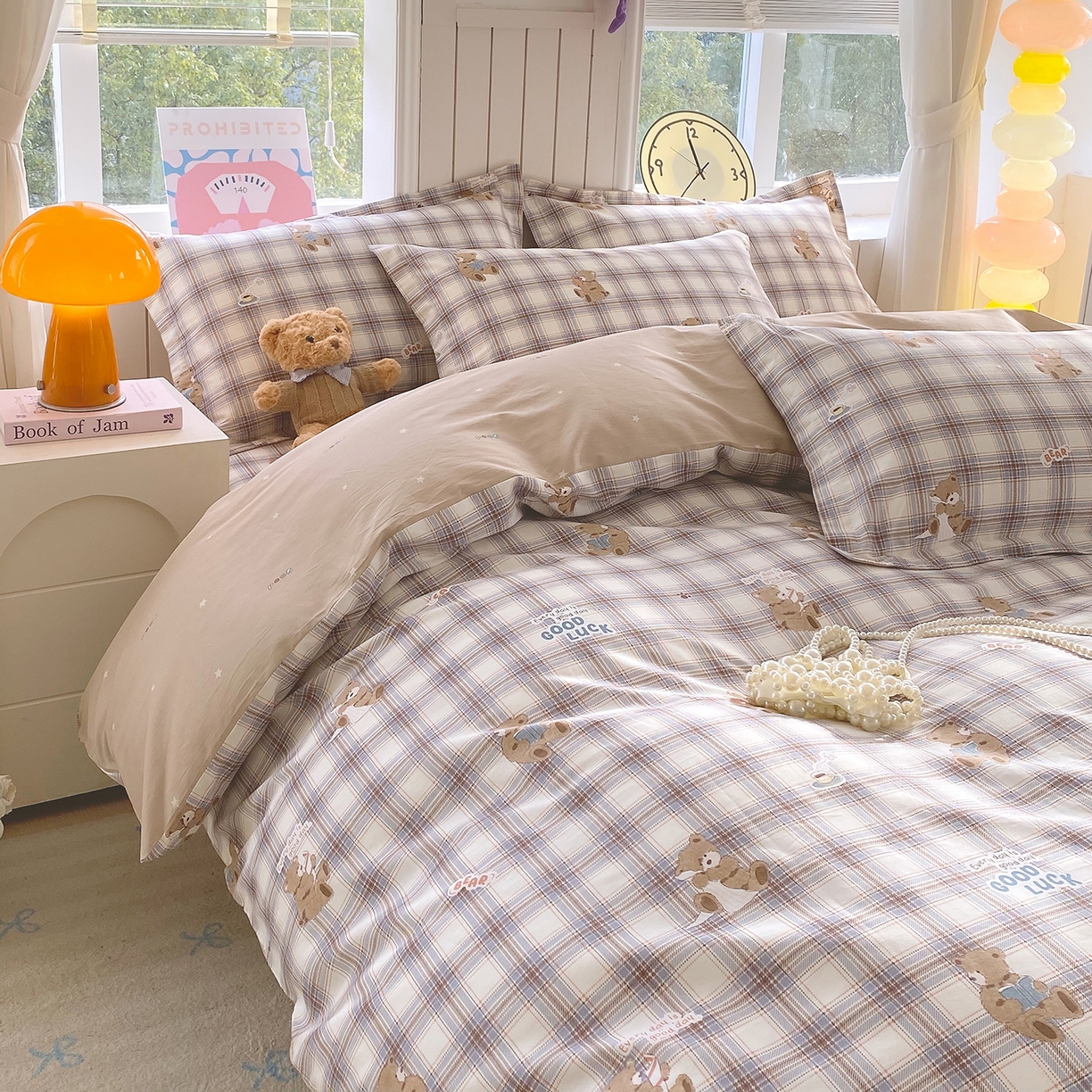 91家纺网 家纺一手货源 找家纺 金丝兔 2026新款ins新疆全棉印花小清新纯棉单被套（提供买家秀和质检报告） 星点漫语