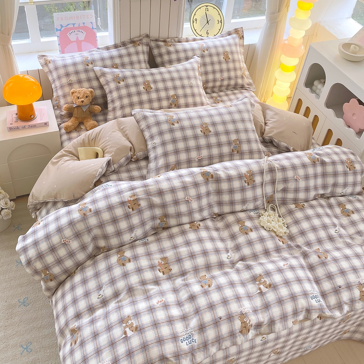 91家纺网 家纺一手货源 找家纺 金丝兔 2026新款ins新疆全棉印花小清新纯棉单被套（提供买家秀和质检报告） 星点漫语