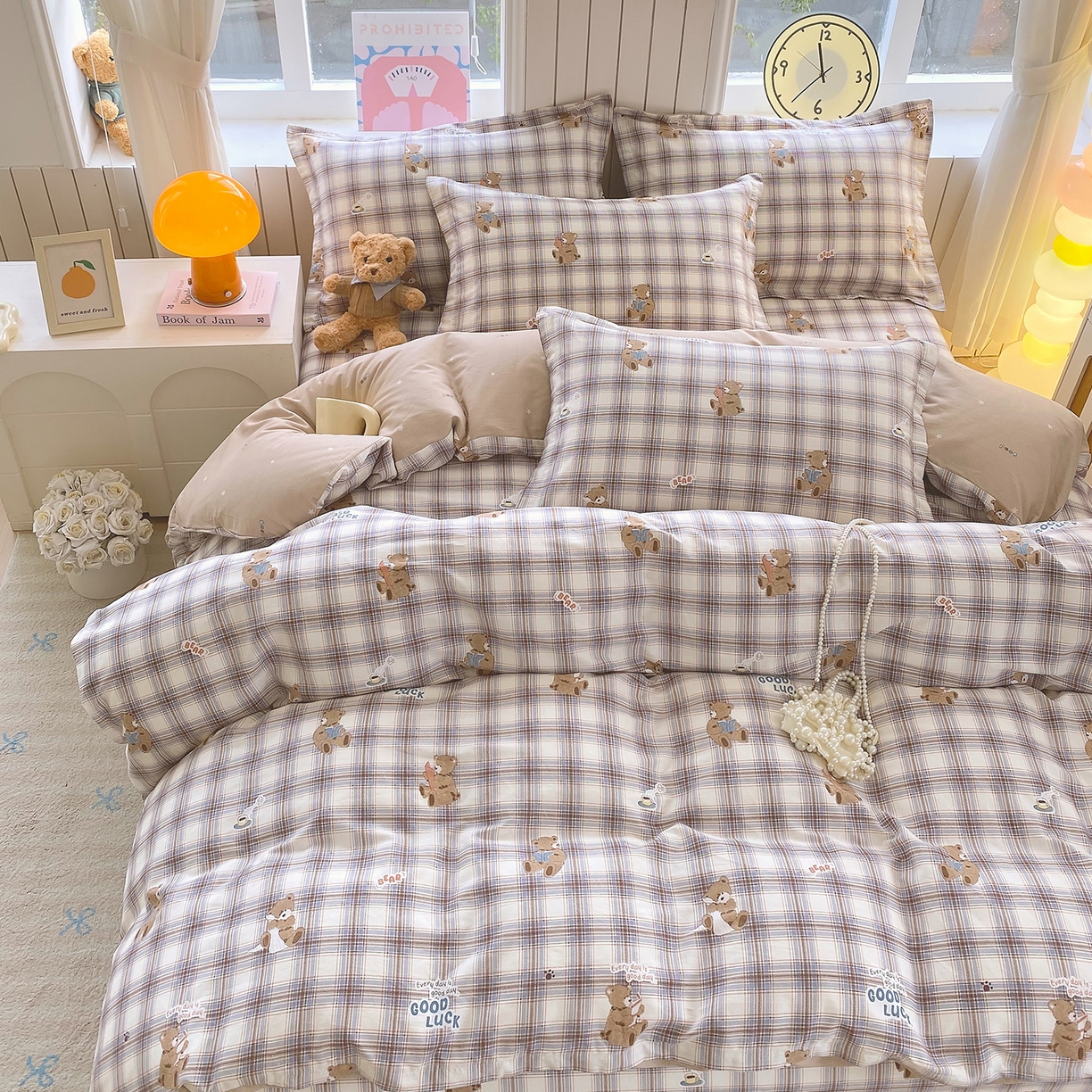 91家纺网 家纺一手货源 找家纺 金丝兔 2026新款ins新疆全棉印花小清新纯棉单被套（提供买家秀和质检报告） 星点漫语