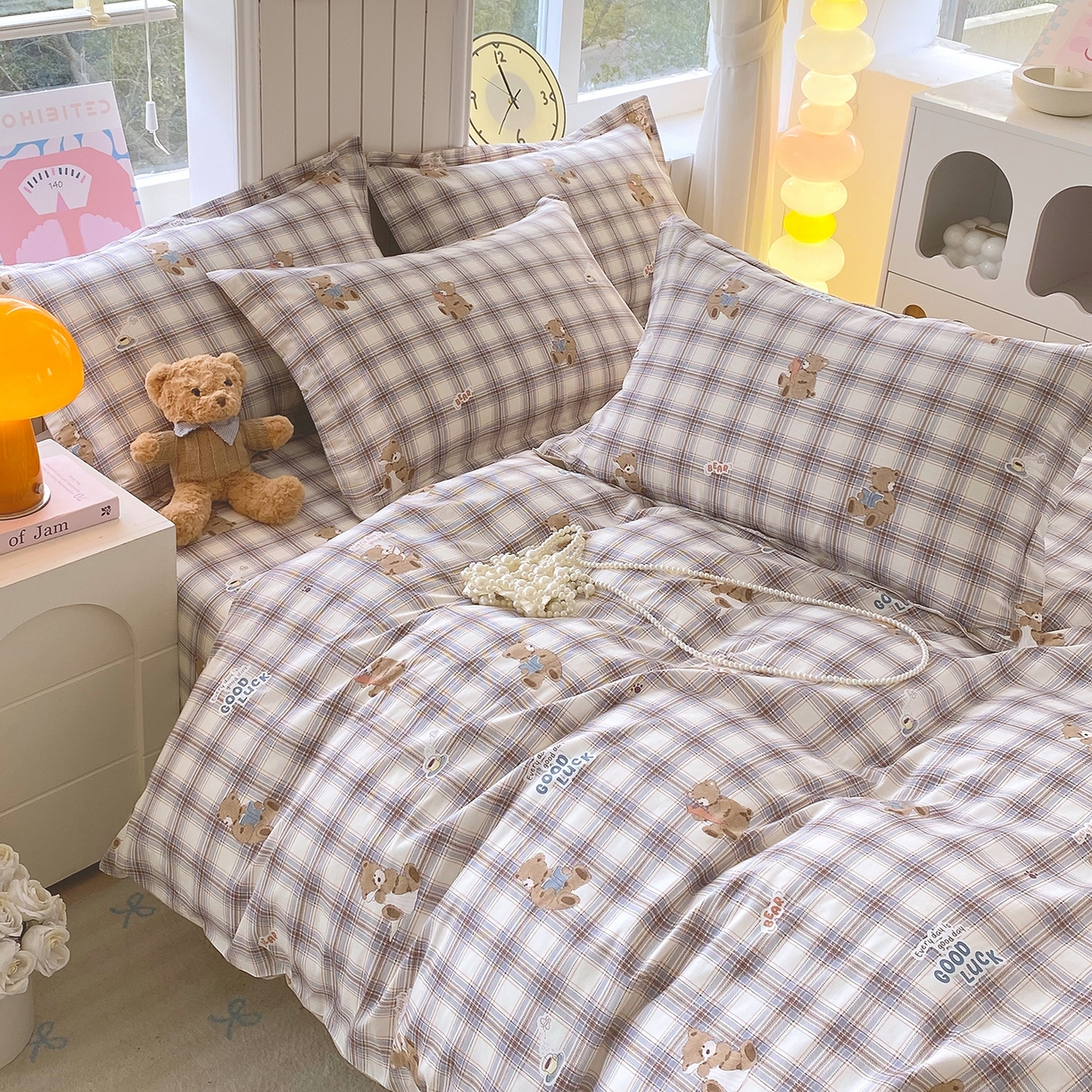 91家纺网 家纺一手货源 找家纺 金丝兔 2026新款ins新疆全棉印花小清新纯棉单被套（提供买家秀和质检报告） 星点漫语