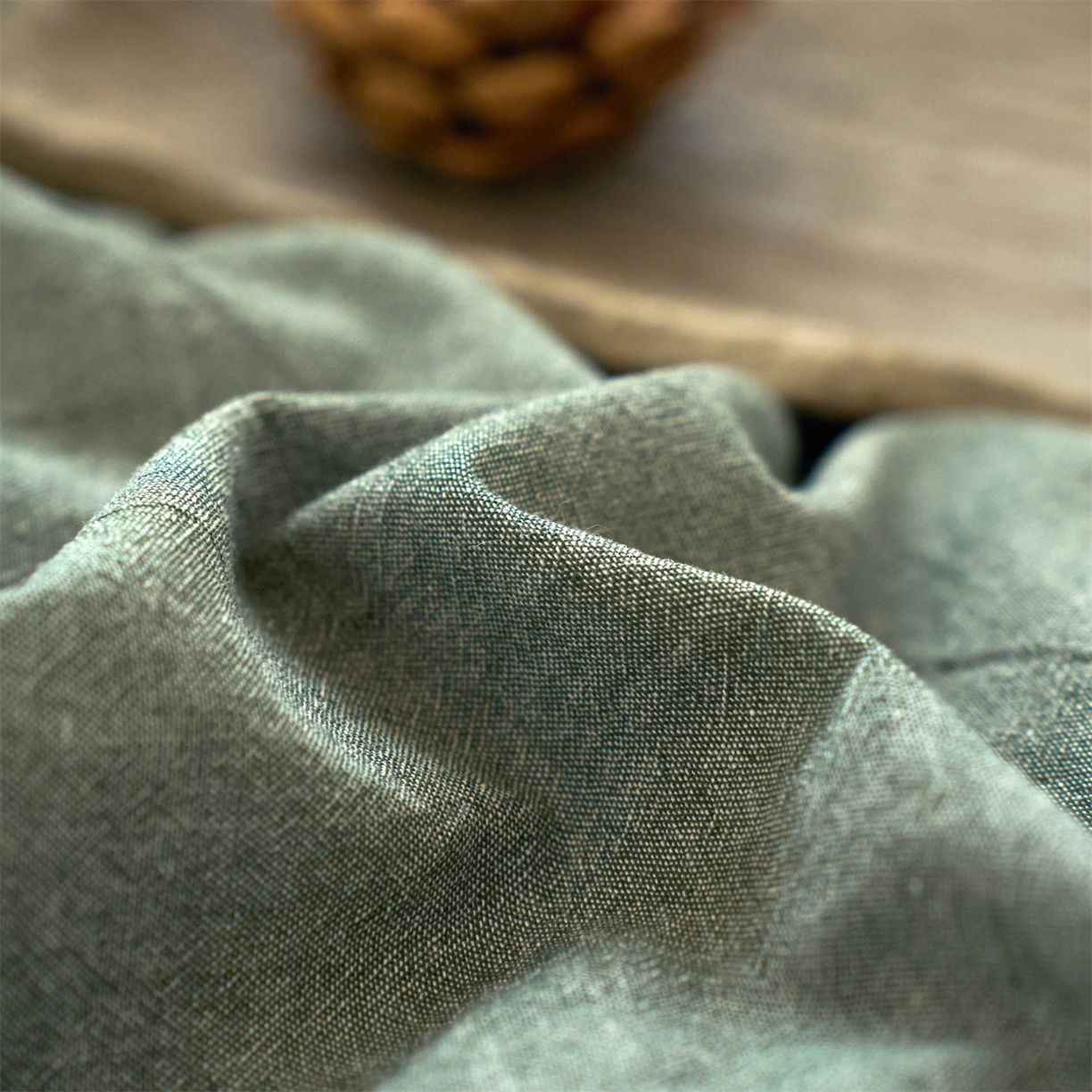 91家纺网 家纺一手货源 找家纺 兰紫橙家纺 2026新款A类色织纯色全棉水洗棉四件套 全棉水洗棉-松绿