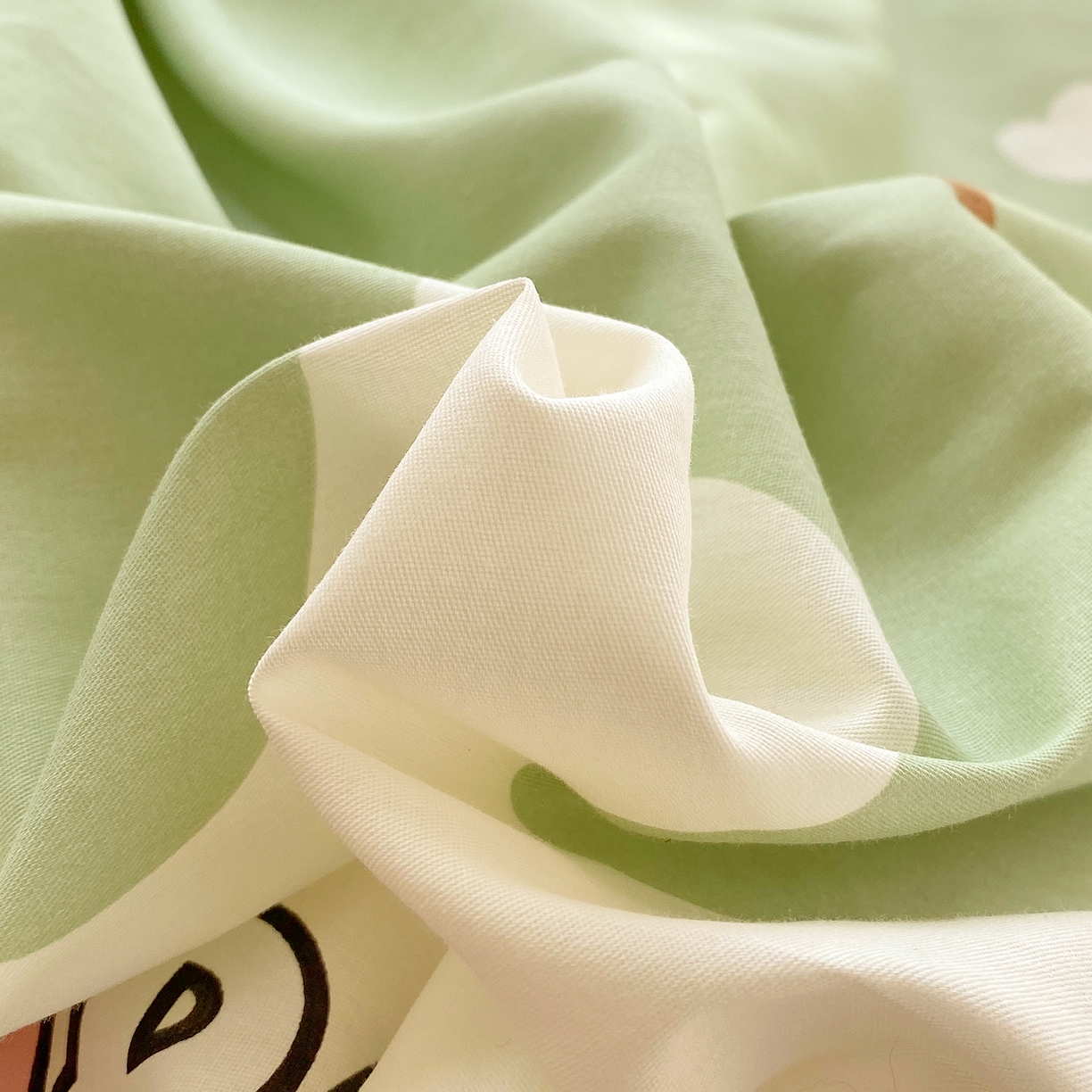 91家纺网 家纺一手货源 找家纺 金丝兔 2026新款ins新疆全棉印花小清新纯棉单被套（提供买家秀和质检报告） 熊猫鸭鸭