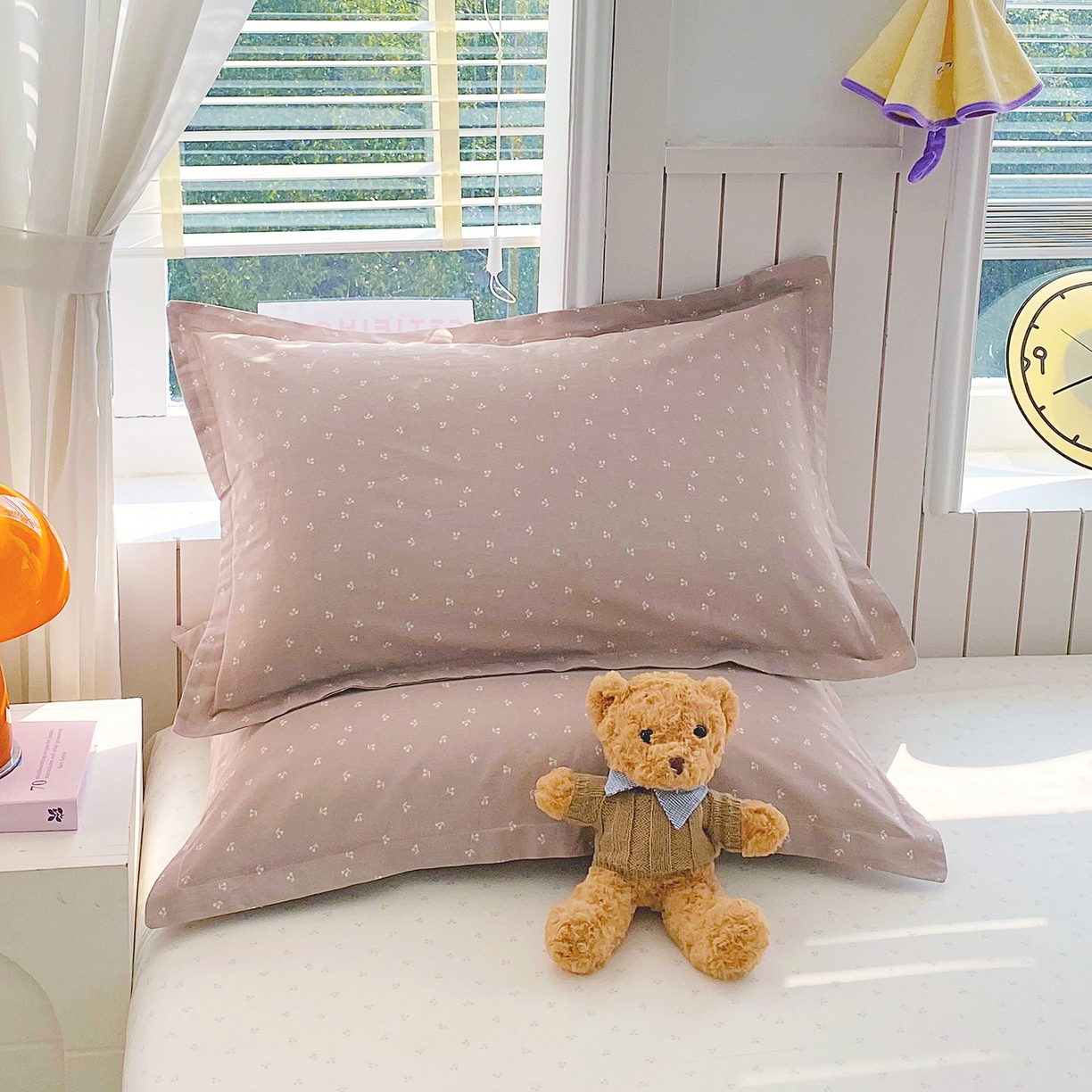 91家纺网 家纺一手货源 找家纺 金丝兔 2026新款ins新疆全棉印花小清新纯棉单被套（提供买家秀和质检报告） 樱桃-粉