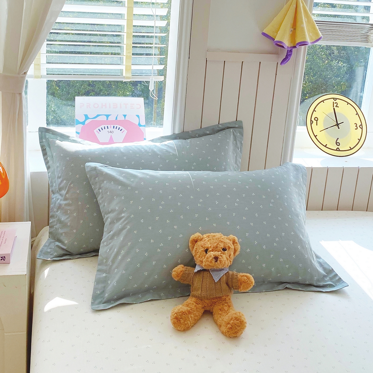 91家纺网 家纺一手货源 找家纺 金丝兔 2026新款ins新疆全棉印花小清新纯棉单被套（提供买家秀和质检报告） 樱桃-蓝