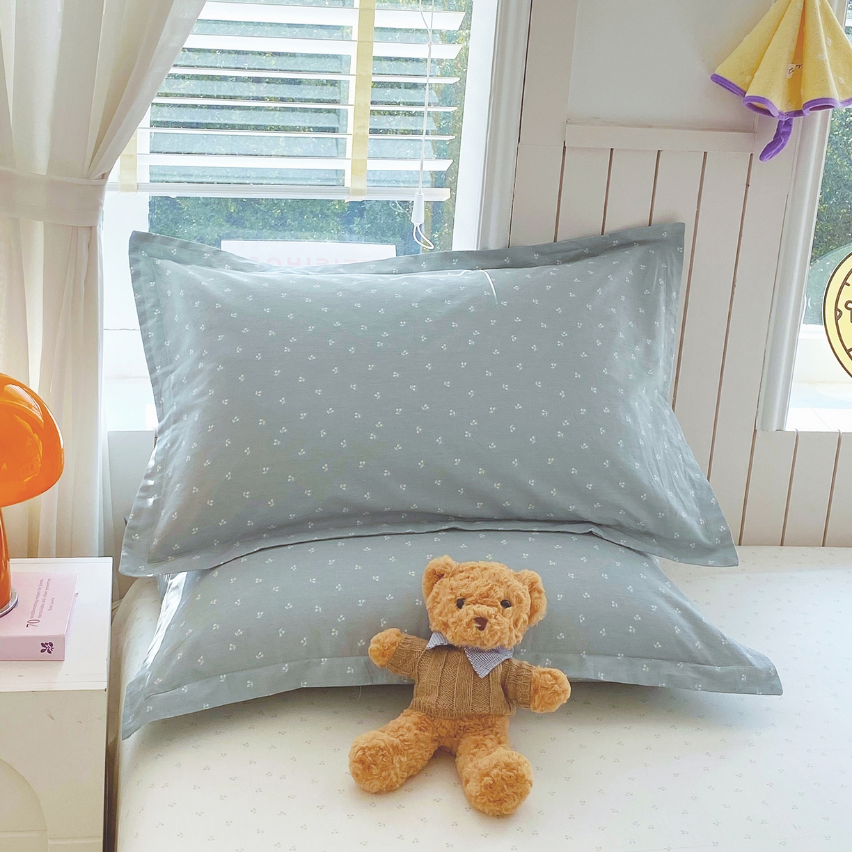 91家纺网 家纺一手货源 找家纺 金丝兔 2026新款ins新疆全棉印花小清新纯棉单被套（提供买家秀和质检报告） 樱桃-蓝