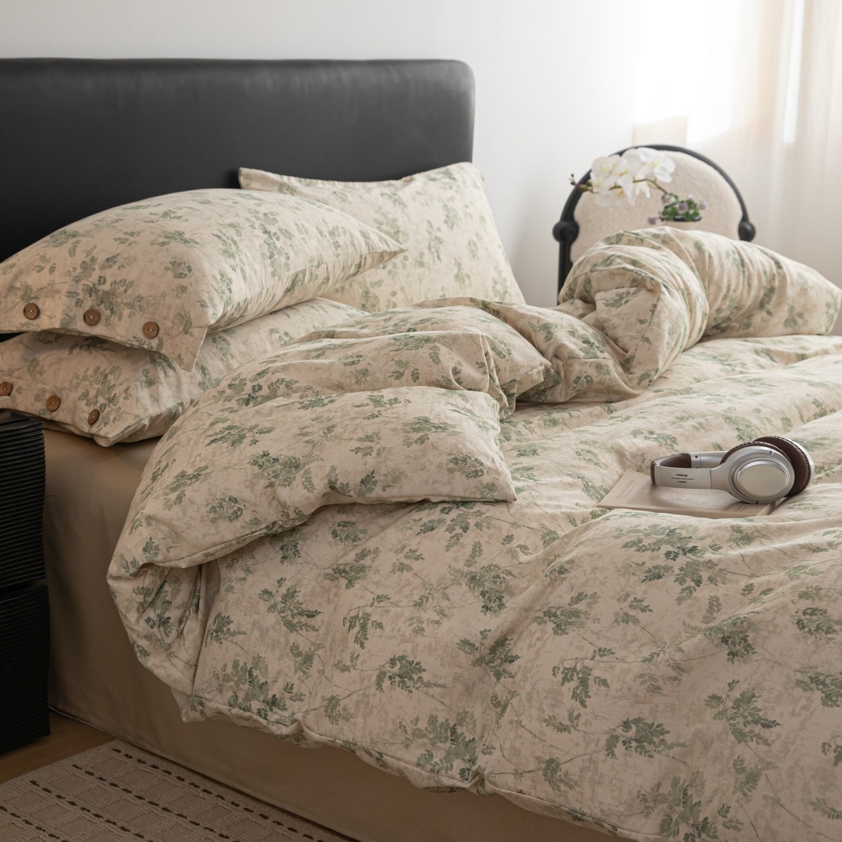 91家纺网 家纺一手货源 找家纺 （总）简宜家居（朝初家纺） 2026新款亲肤舒适印花棉麻四件套