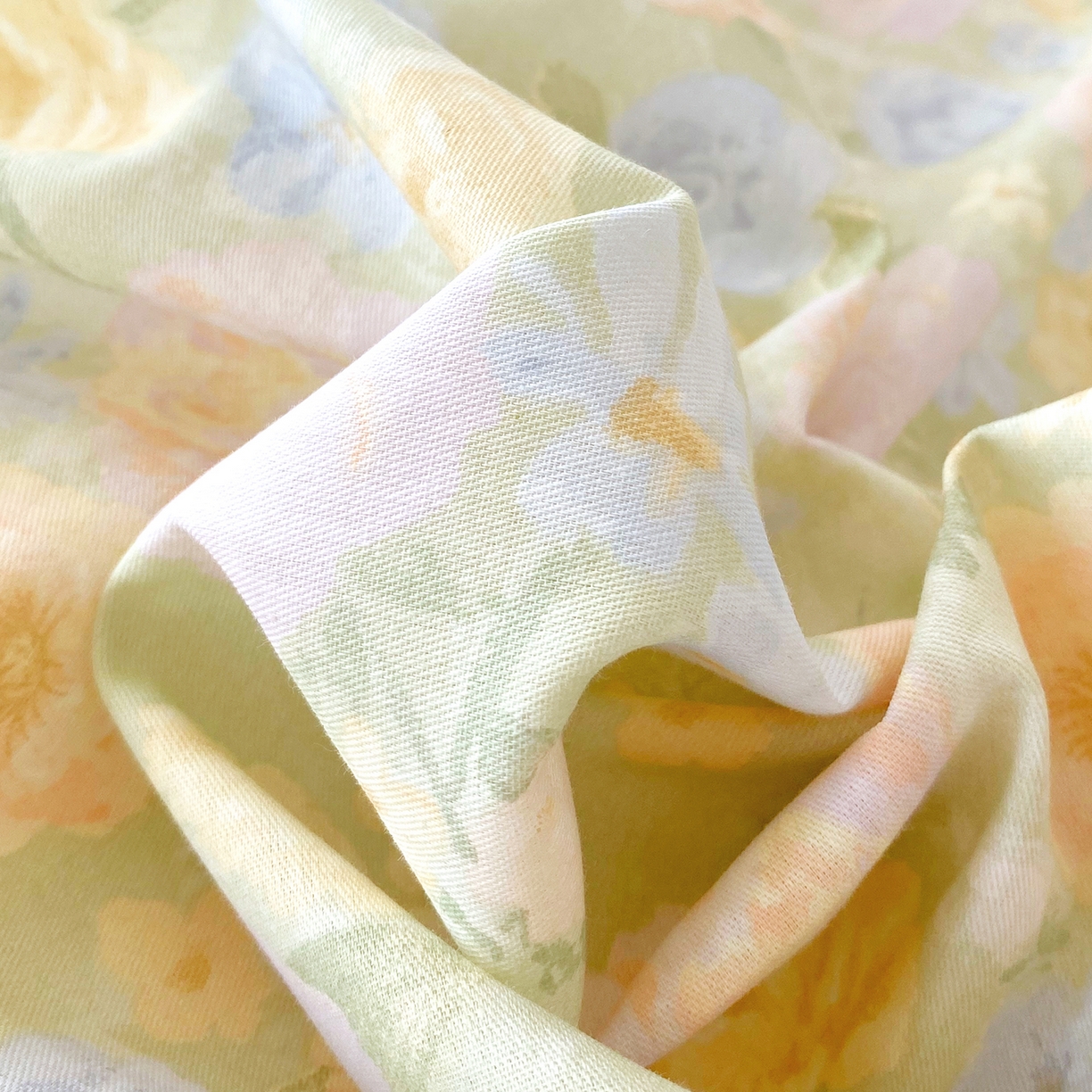 91家纺网 家纺一手货源 找家纺 金丝兔 2026新款ins新疆全棉印花小清新纯棉单被套（提供买家秀和质检报告） 栀子花语