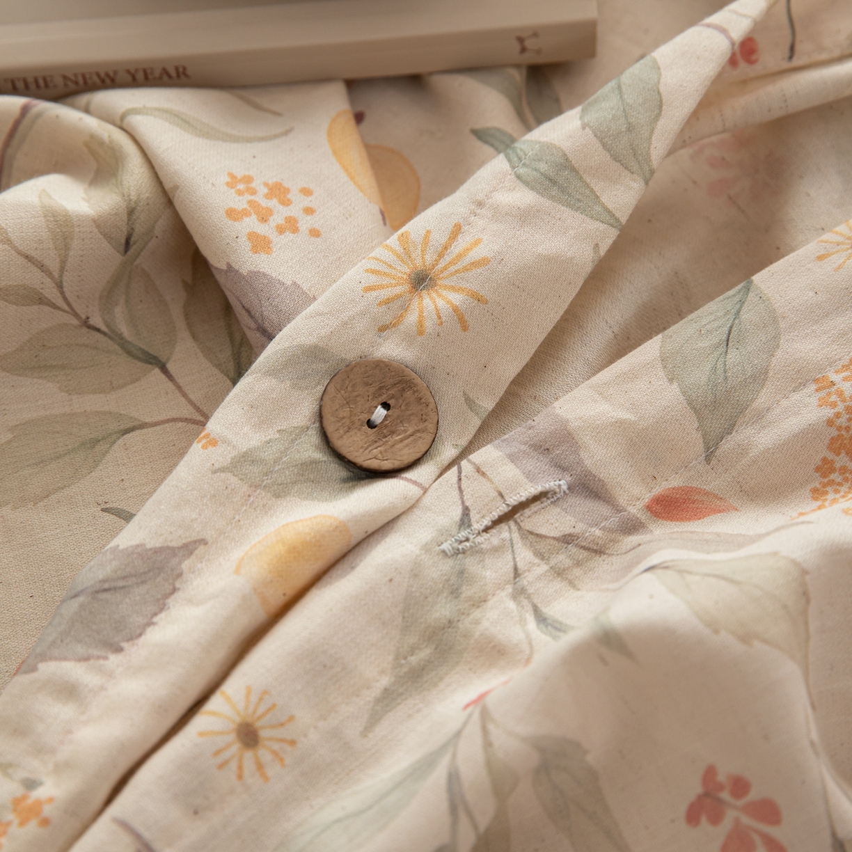 91家纺网 家纺一手货源 找家纺 简宜家居（朝初家纺） 2026新款亲肤舒适印花棉麻四件套 果韵满枝