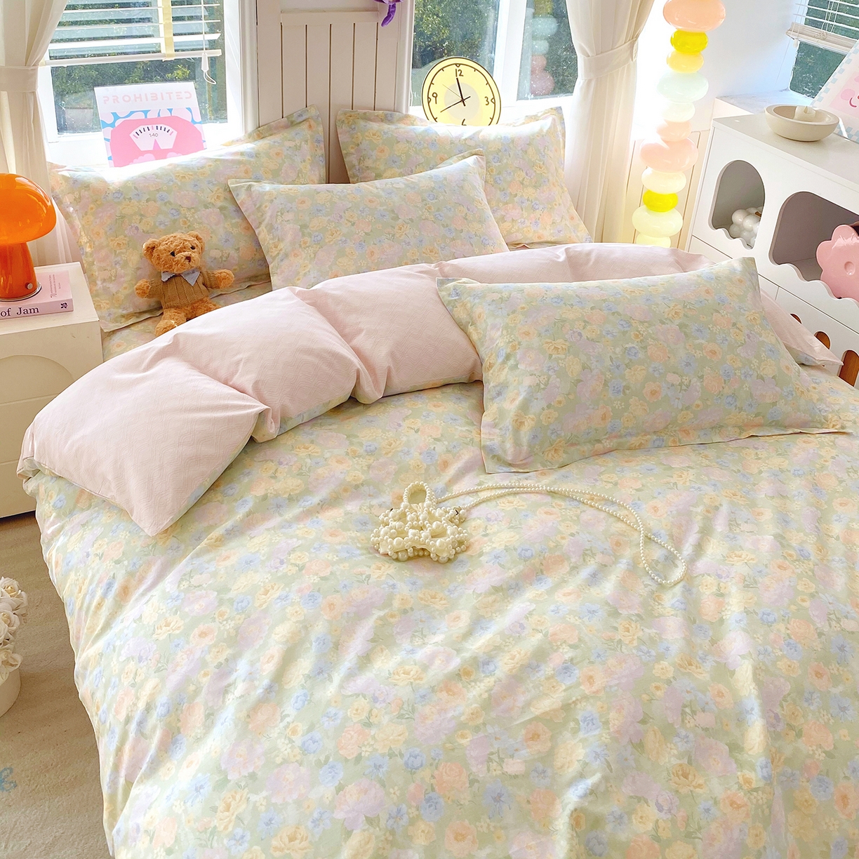 91家纺网 家纺一手货源 找家纺 金丝兔 2026新款ins新疆全棉印花小清新纯棉单被套（提供买家秀和质检报告） 栀子花语