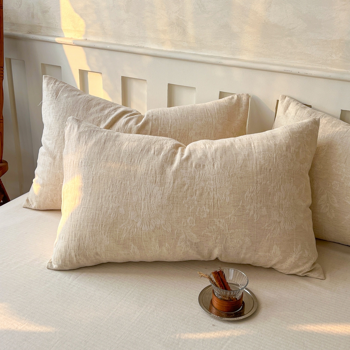 91家纺网 家纺一手货源 找家纺 金丝鸟家纺 2026春夏新款全棉纯棉棉麻提花四件套 花时代