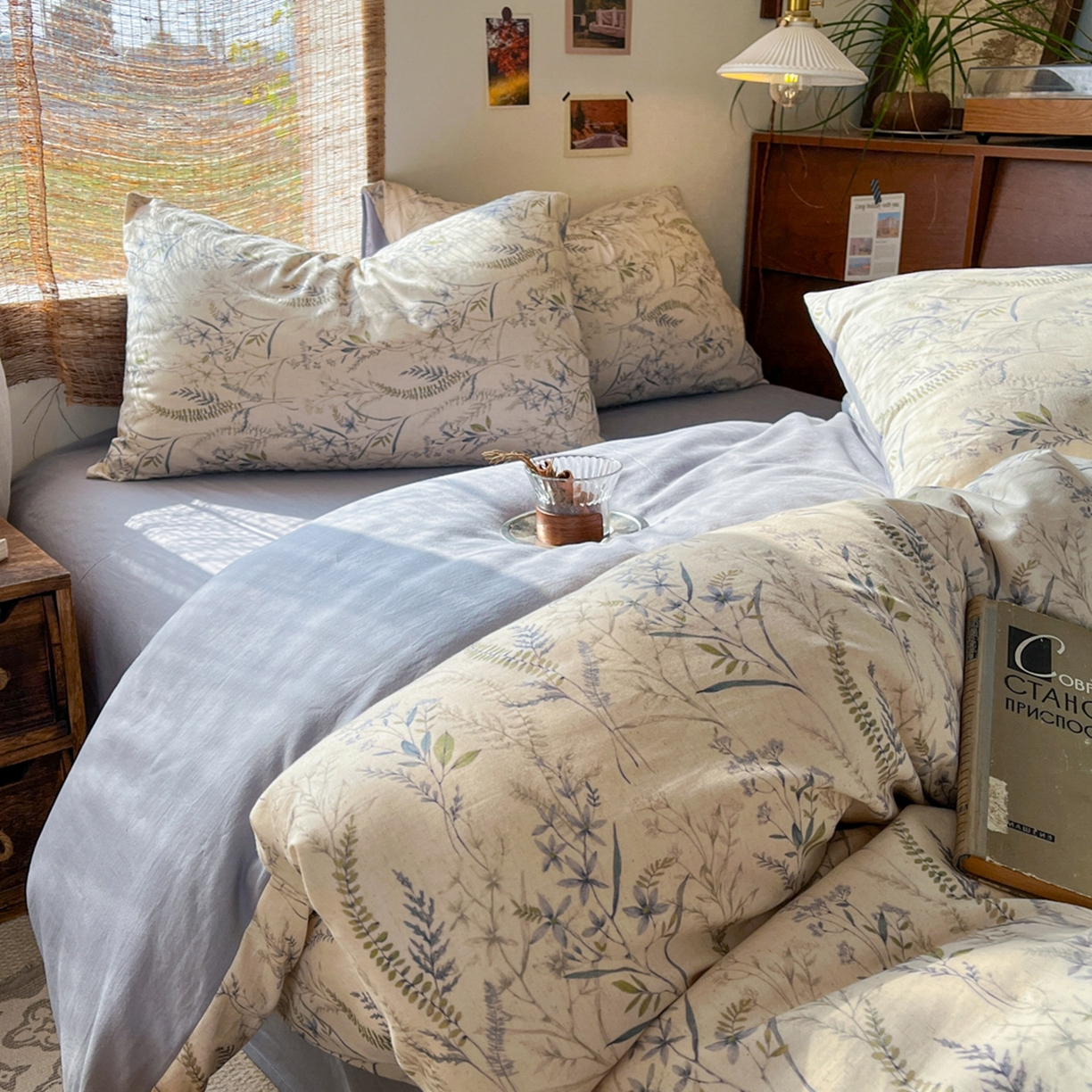 91家纺网 家纺一手货源 找家纺 （总）金丝鸟家纺 2026春夏新款全棉纯棉棉麻印花四件套