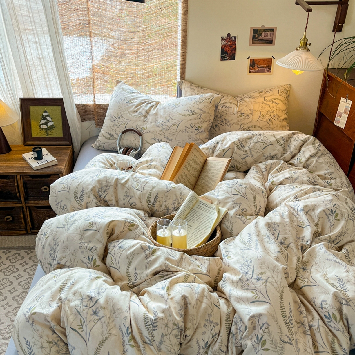 91家纺网 家纺一手货源 找家纺 （总）金丝鸟家纺 2026春夏新款全棉纯棉棉麻印花四件套